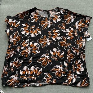 NEW! MADEWELL dusk blossom floral short sleeve blouse size small.